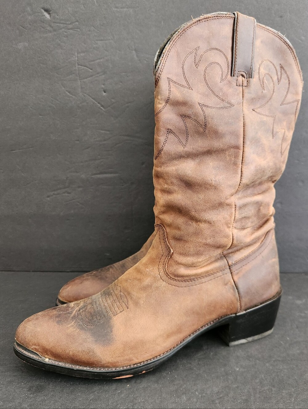 Durango Distressed Brown Leather Western Boots Size Men's 11EE